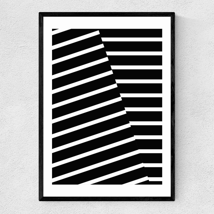 Crossed Lines Narrow Black Frame Crossed Lines Narrow Black Frame