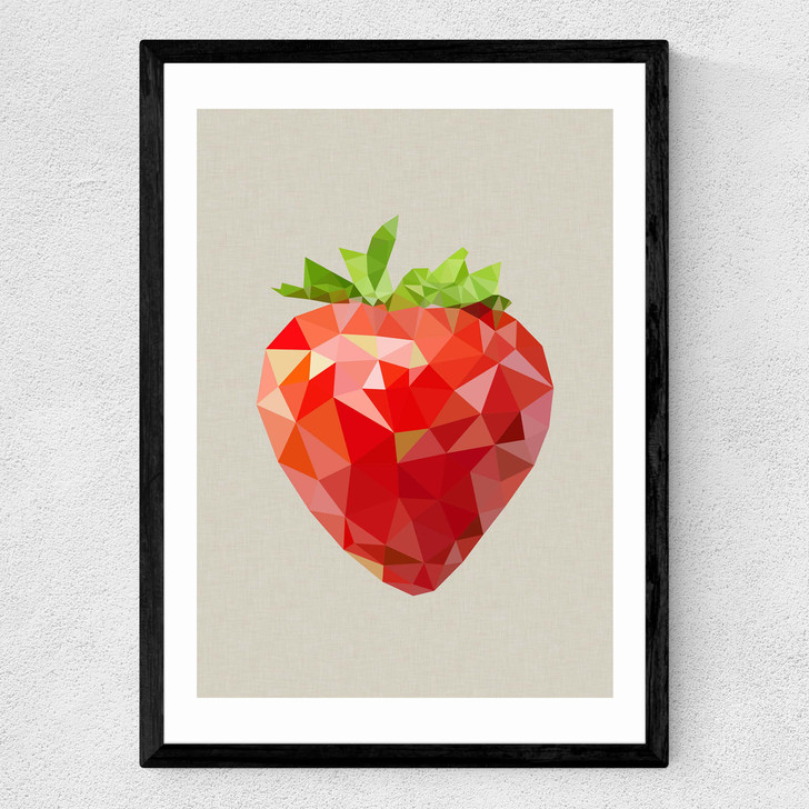 Strawberry Medium Black Frame