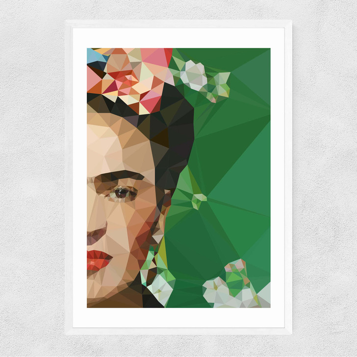 Frida Crop Narrow White Frame