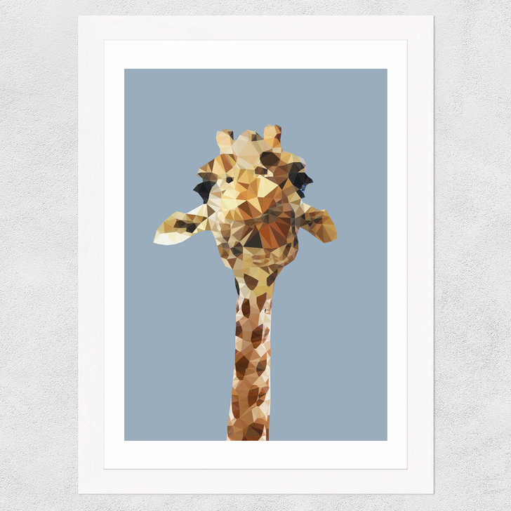 Giraffe Wide White Frame