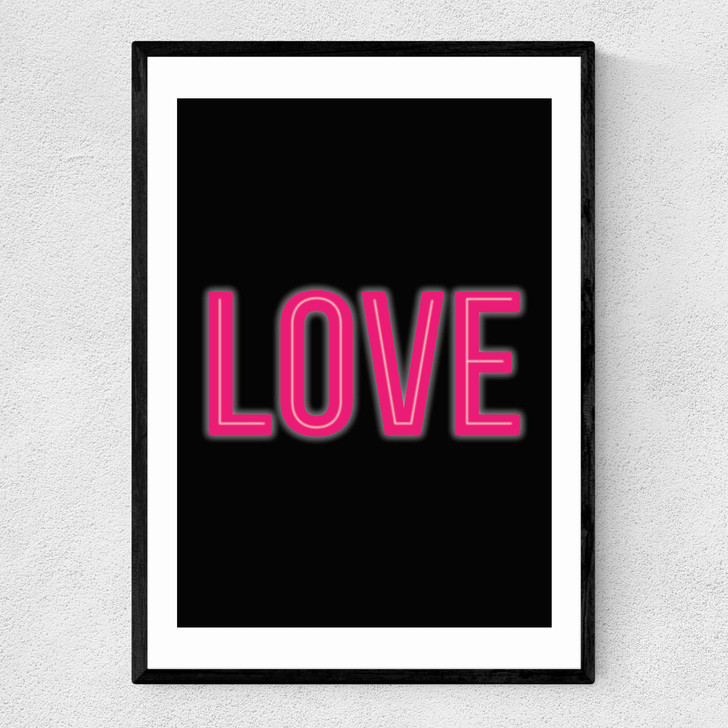 Neon Love Narrow Black Frame Neon Love Narrow Black Frame
