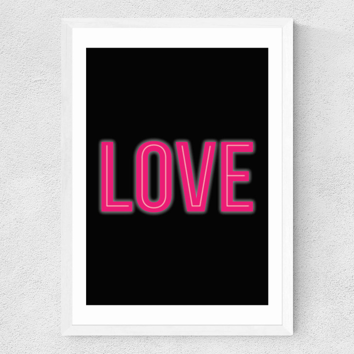 Neon Love Medium White Frame Neon Love Medium White Frame