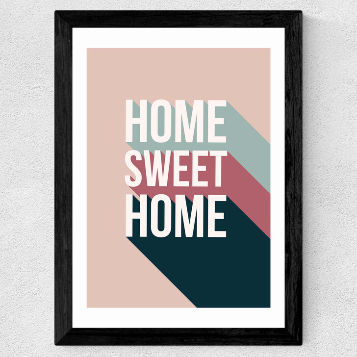 Home Sweet Home by Native State Wide Black Frame