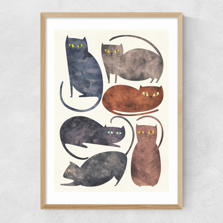 Cats Narrow Oak Frame