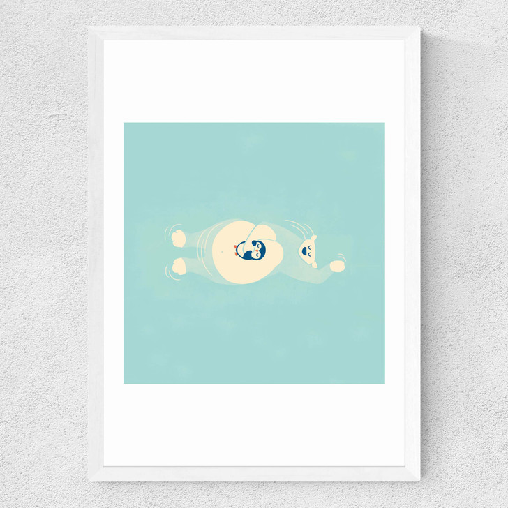 Floating Medium White Frame
