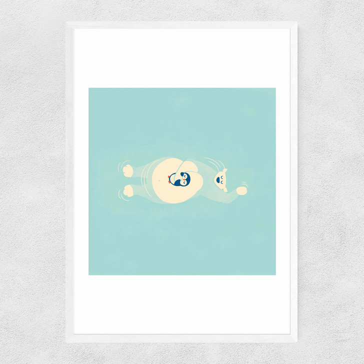 Floating Narrow White Frame