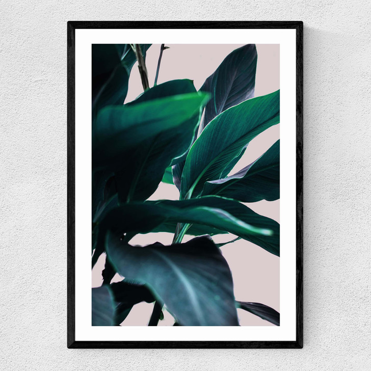 Leaves IV Narrow Black Frame Leaves IV Narrow Black Frame