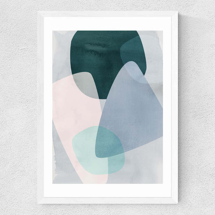 Palm Leaves 5 Medium White Frame Palm Leaves 5 Medium White Frame