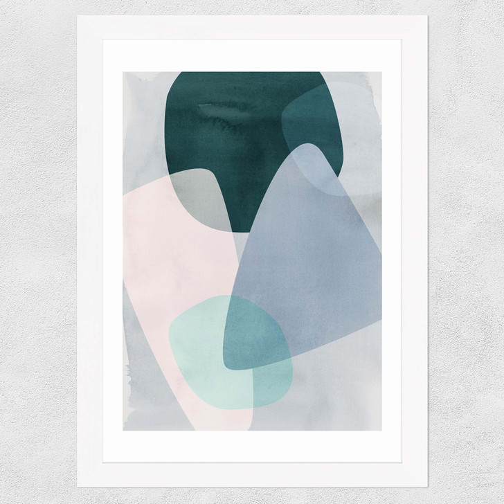 Palm Leaves 5 Wide White Frame Palm Leaves 5 Wide White Frame