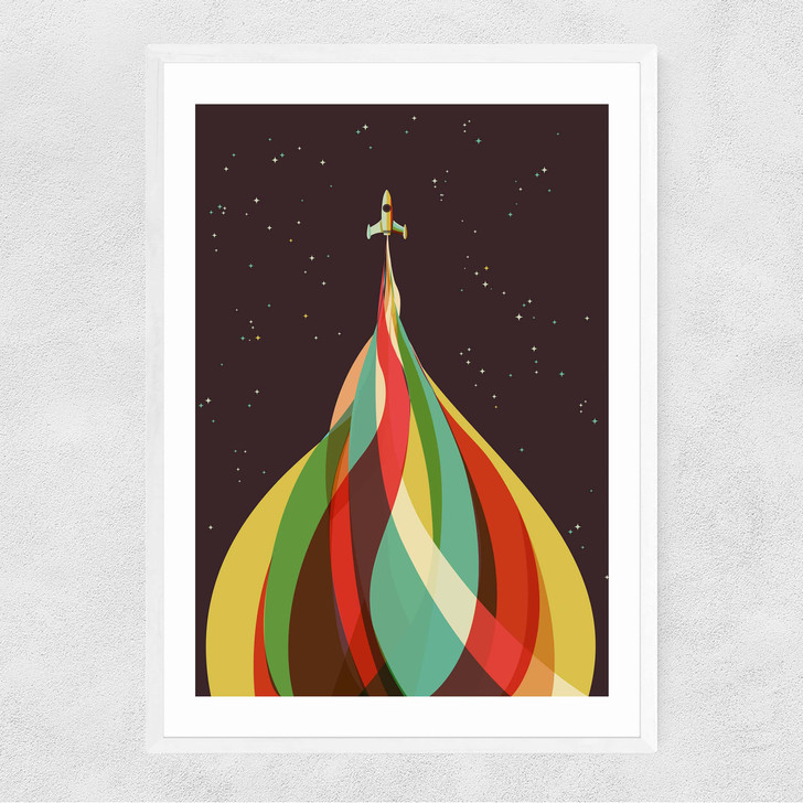 Space Boy Narrow White Frame