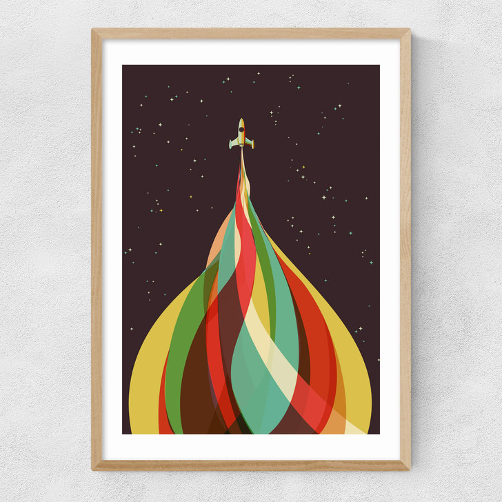 Space Boy Narrow Oak Frame