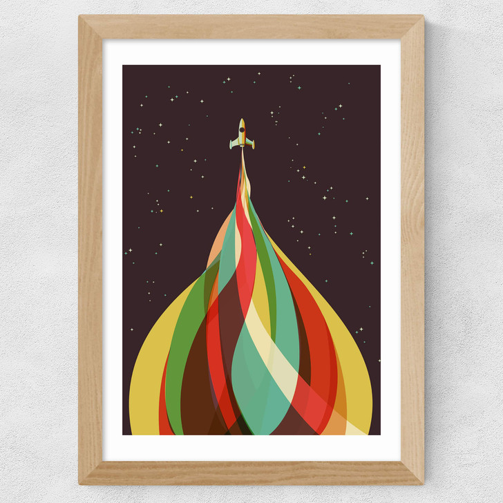 Space Boy Wide Oak Frame