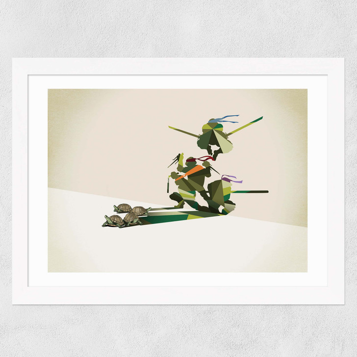 Walking Shadows: Turtles Wide White Frame