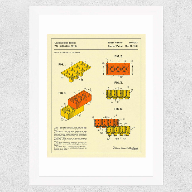 Building Bricks Wide White Frame