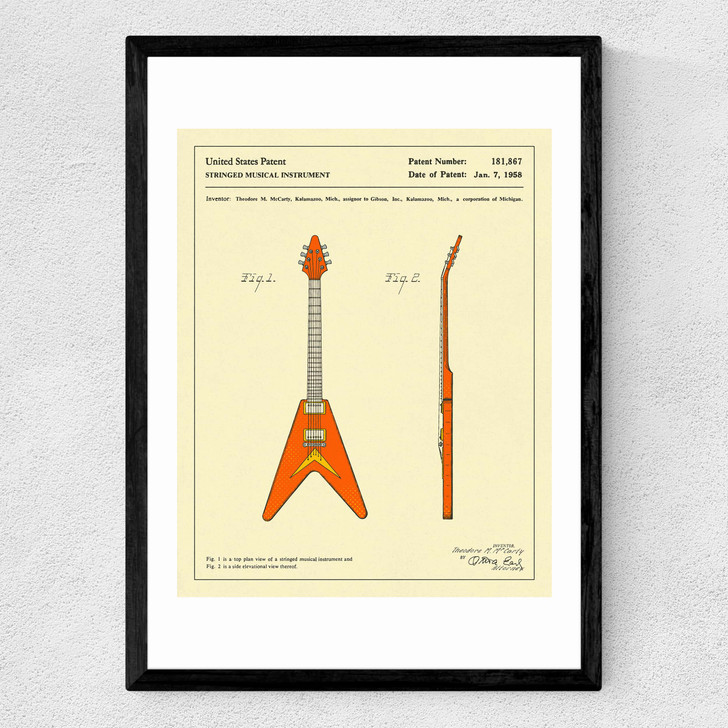 Guitar 1 Medium Black Frame Guitar 1 Medium Black Frame