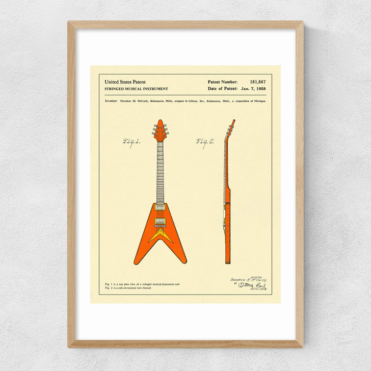 Guitar 1 Narrow Oak Frame