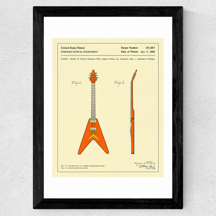 Guitar 1 Wide Black Frame