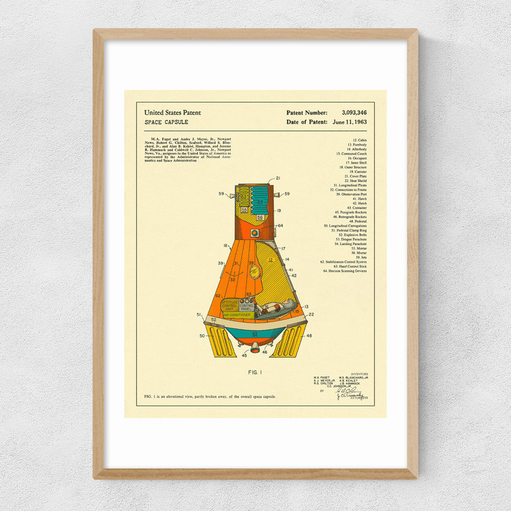 Space Capsule Narrow Oak Frame Space Capsule Narrow Oak Frame