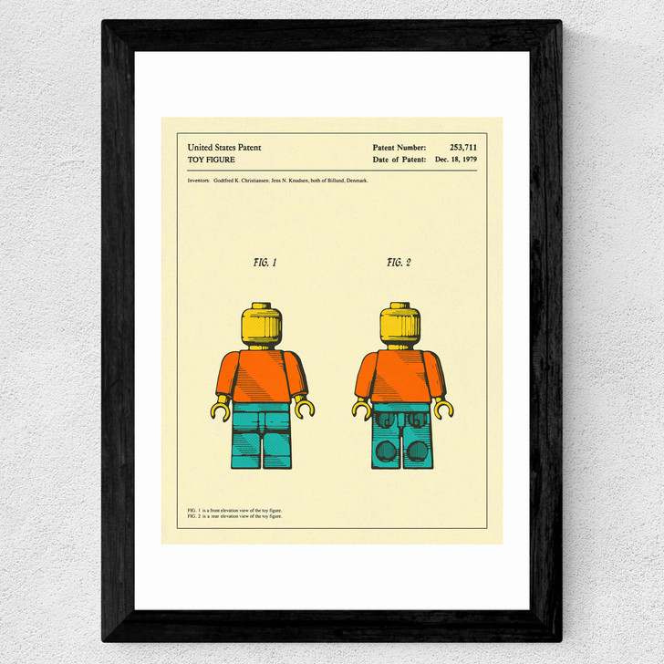 Toy Figure Wide Black Frame