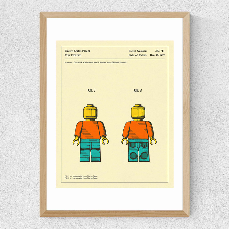 Toy Figure Medium Oak Frame