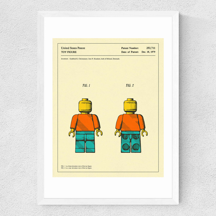 Toy Figure Medium White Frame