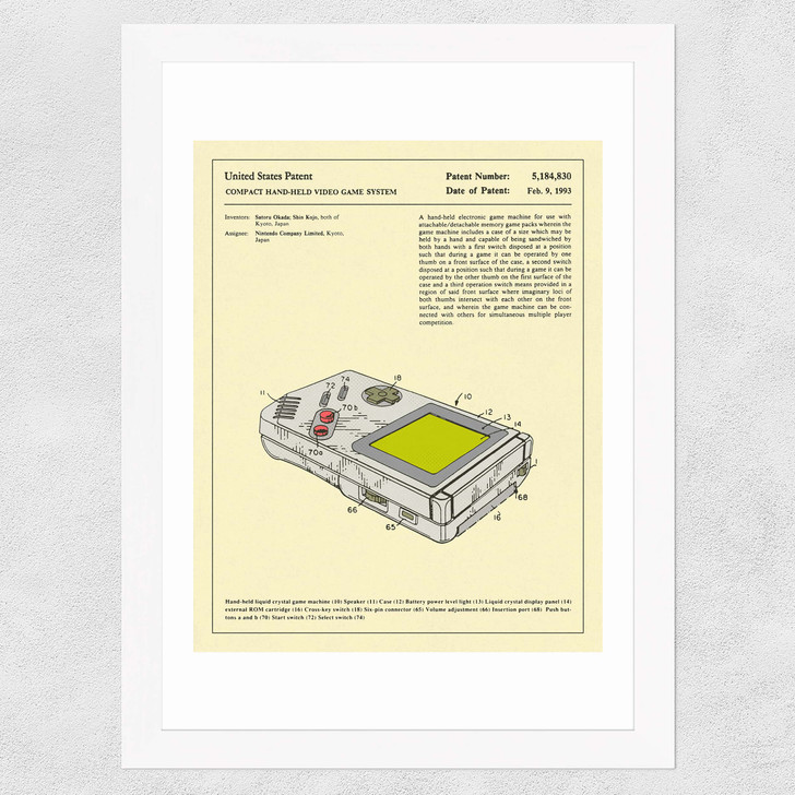 Video Game System Wide White Frame Video Game System Wide White Frame