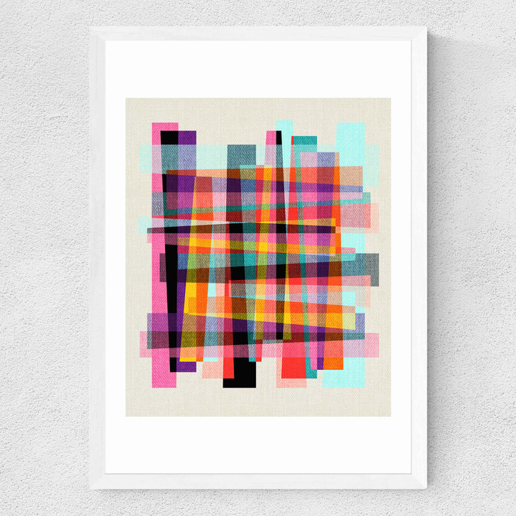 Fragments IX Medium White Frame