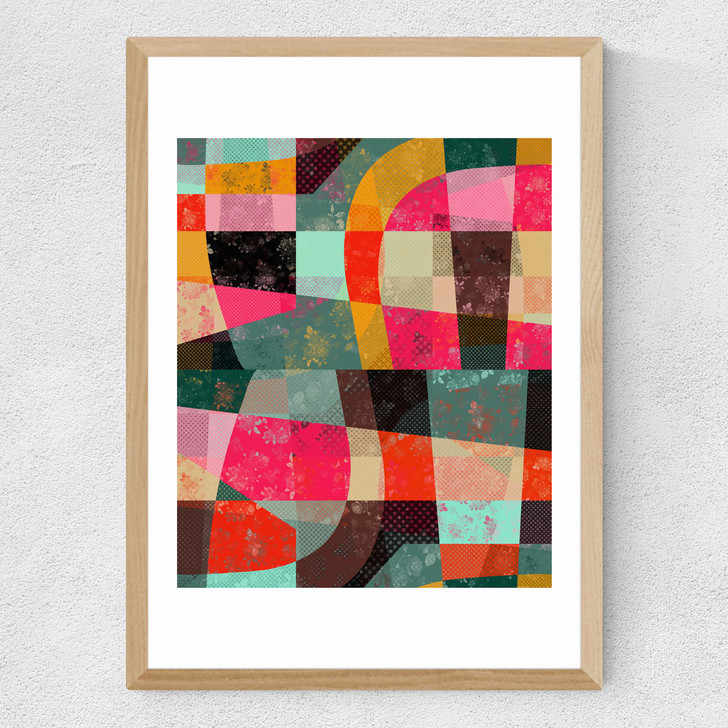 Fragments XI Medium Oak Frame