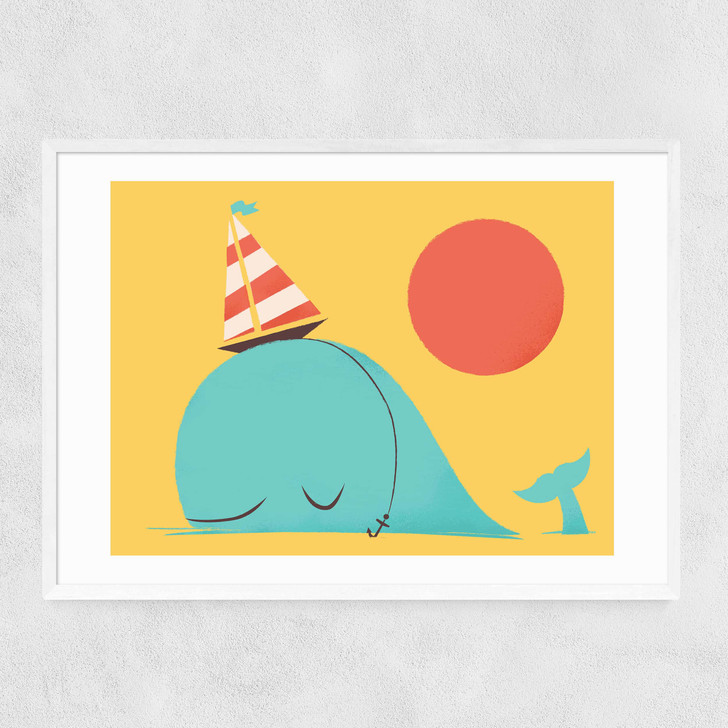 Party Hat Narrow White Frame