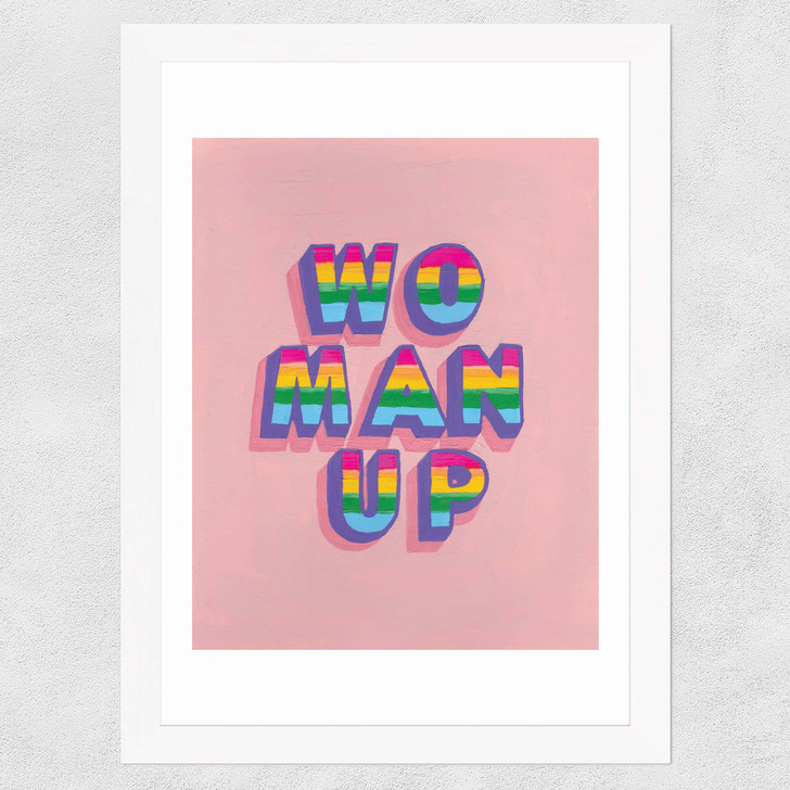 Woman Up Wide White Frame Woman Up Wide White Frame