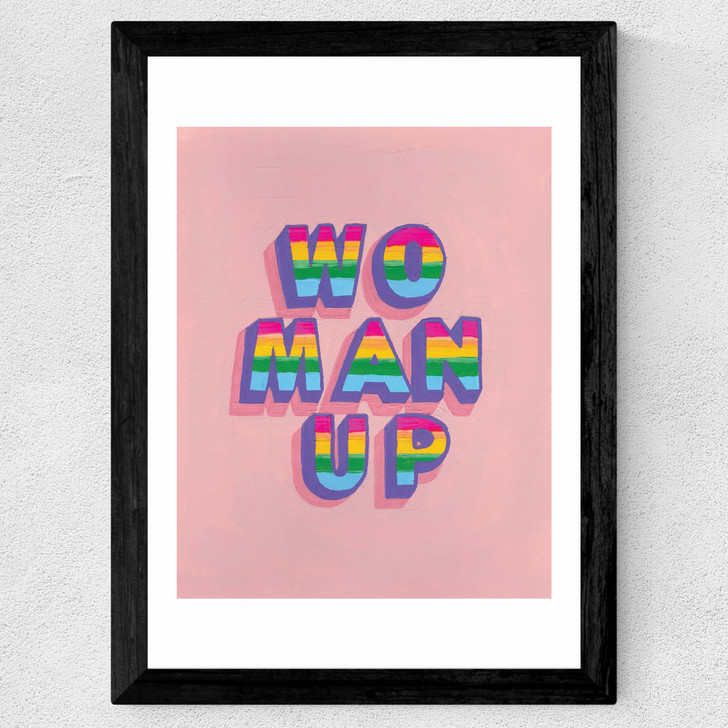 Woman Up Wide Black Frame