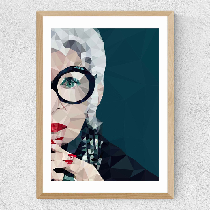 Iris Apfel Medium Oak Frame