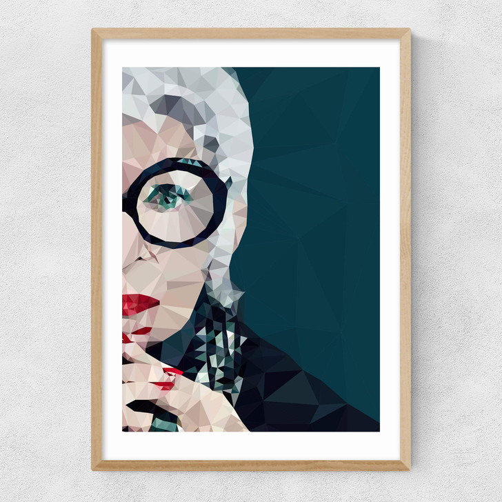 Iris Apfel Narrow Oak Frame