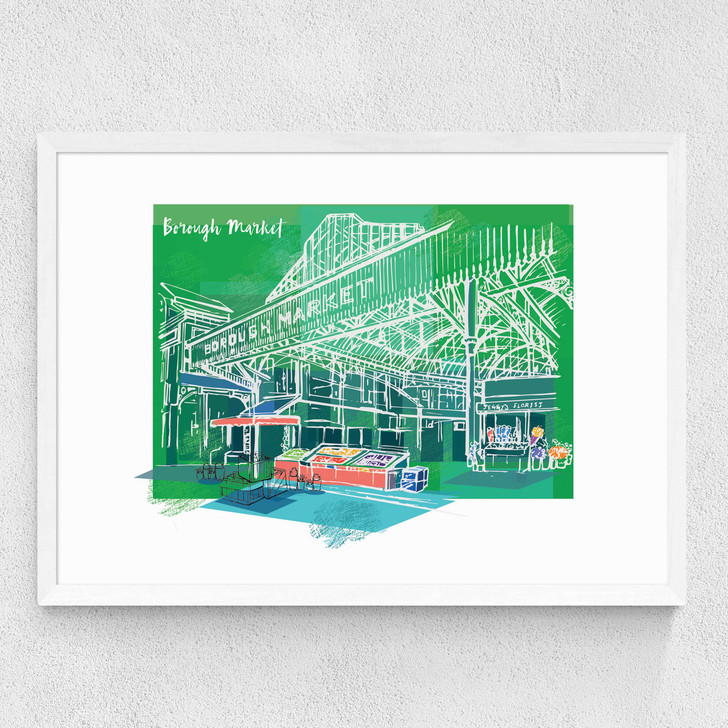 Borough Market by Rocket 68 Medium White Frame