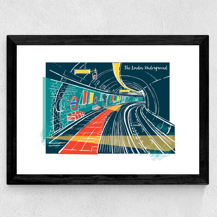 The London Tube Wide Black Frame The London Tube Wide Black Frame