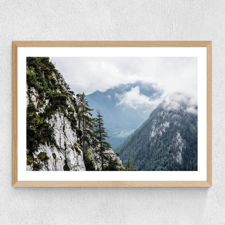 Mountains Medium Oak Frame