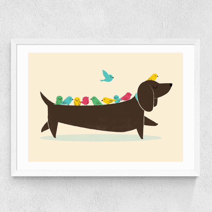 Bird Dog Medium White Frame