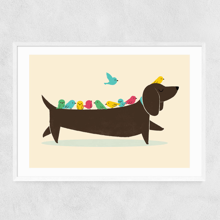 Bird Dog Narrow White Frame