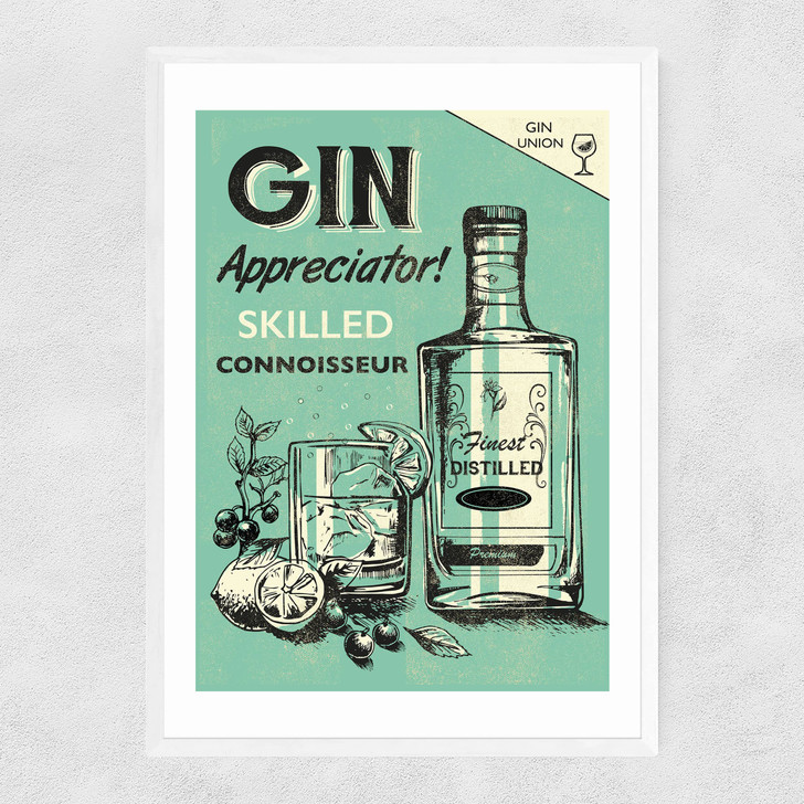 Gin Narrow White Frame