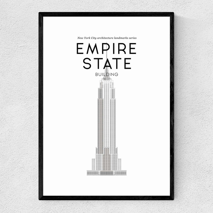 Empire State Building Narrow Black Frame Empire State Building Narrow Black Frame