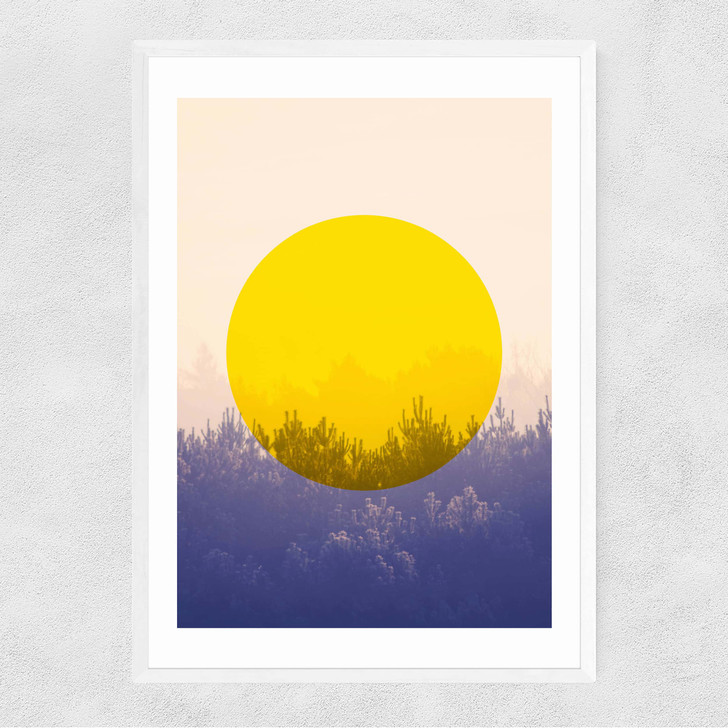 Sun is Up Narrow White Frame Sun is Up Narrow White Frame