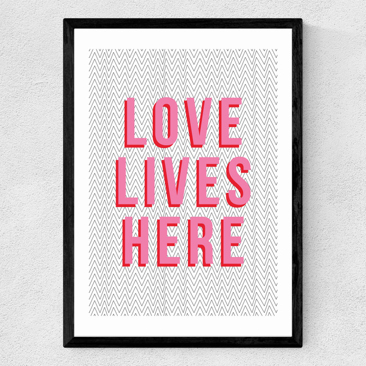 Love lives here Medium Black Frame