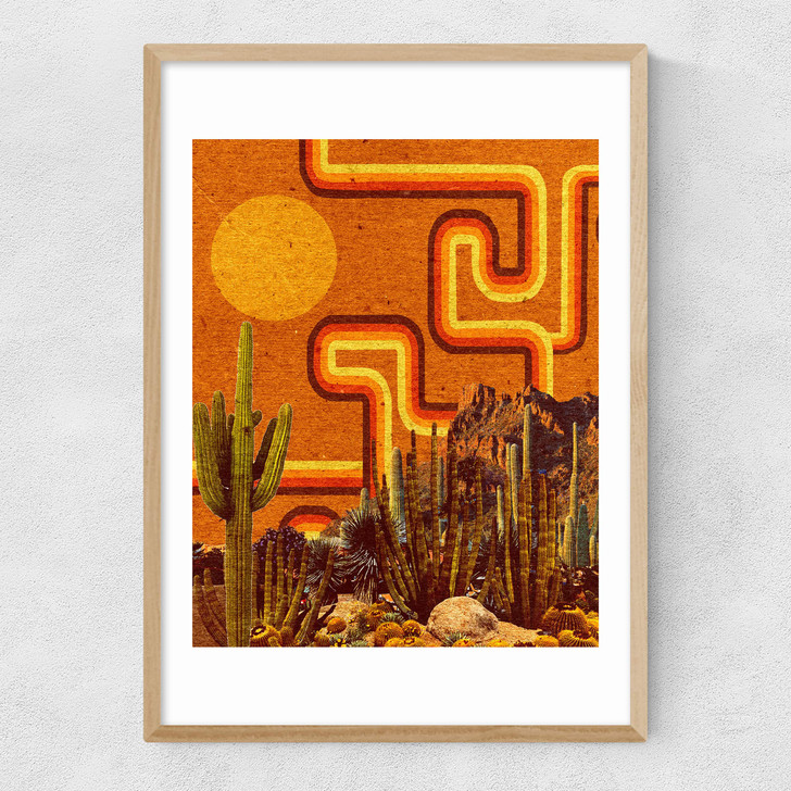 Desert Lines Narrow Oak Frame