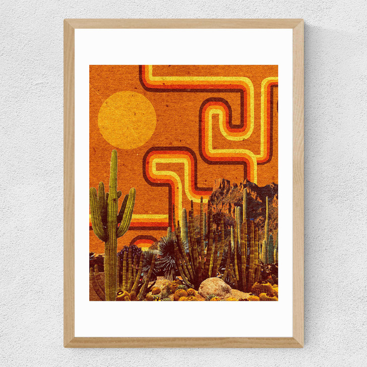 Desert Lines Medium Oak Frame