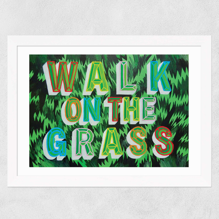 Walk on the Grass Wide White Frame Walk on the Grass Wide White Frame