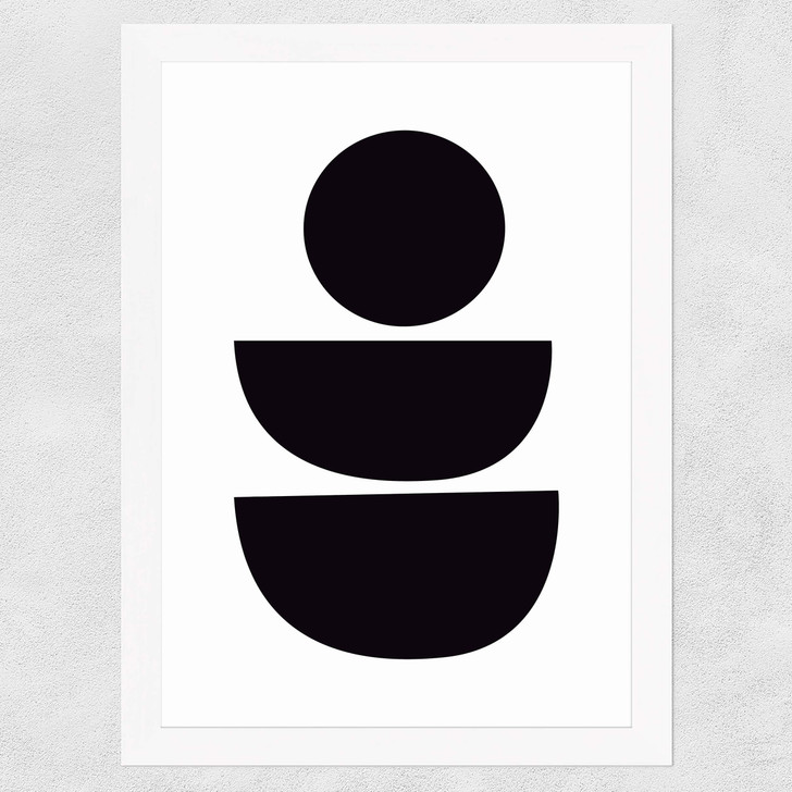 Abstract II Wide White Frame Abstract II Wide White Frame