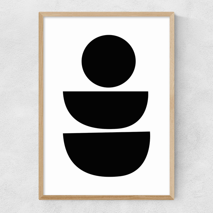 Abstract II Narrow Oak Frame