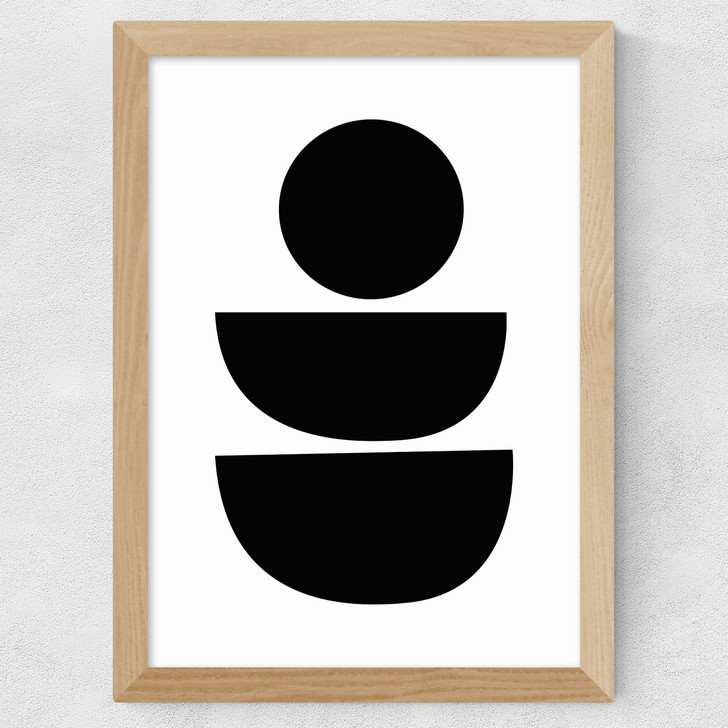 Abstract II Wide Oak Frame