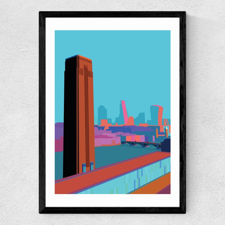 Tate Modern - City Skyline Medium Black Frame