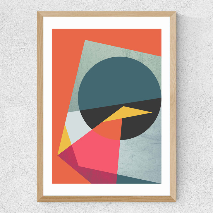 Graphic #2 Medium Oak Frame Graphic #2 Medium Oak Frame